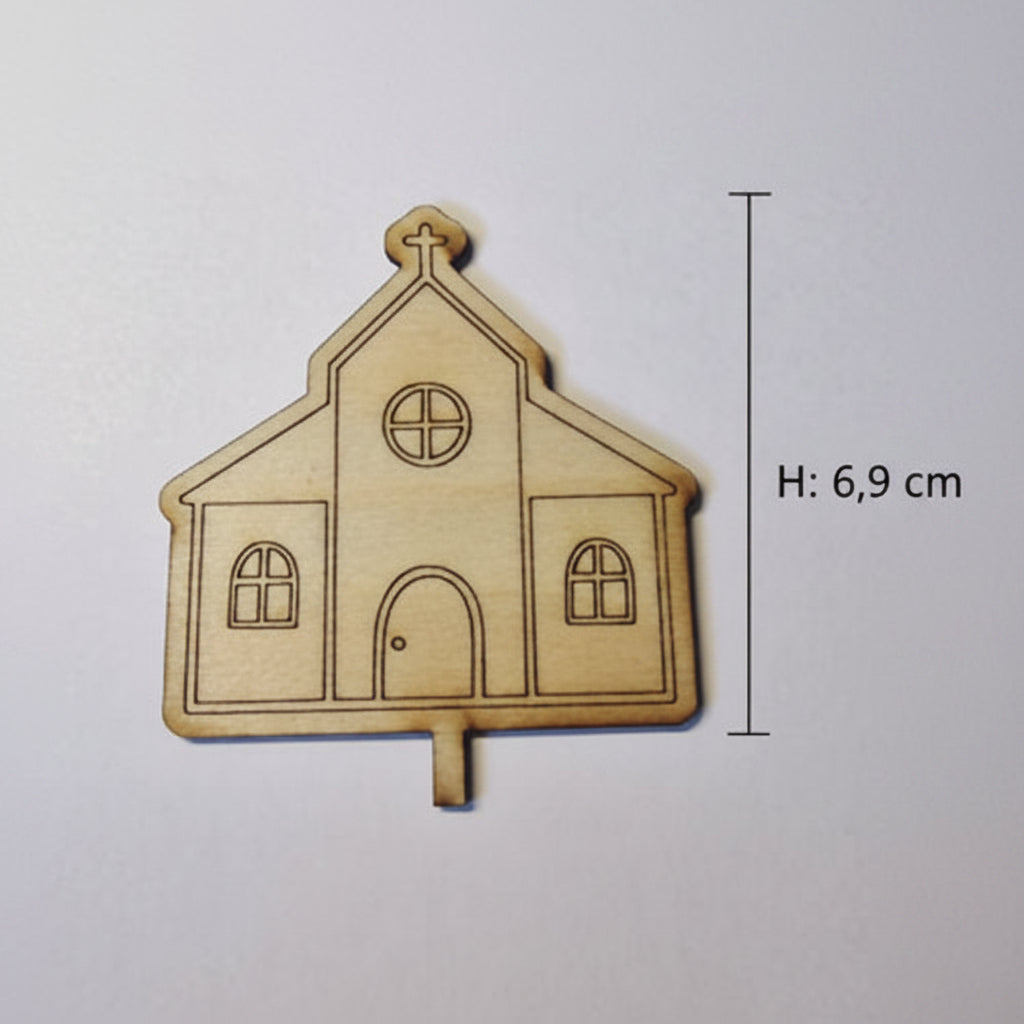 Holzmotiv für Konfirmation als Laserschnitt für Dekoteller und kreative christliche Dekoration
