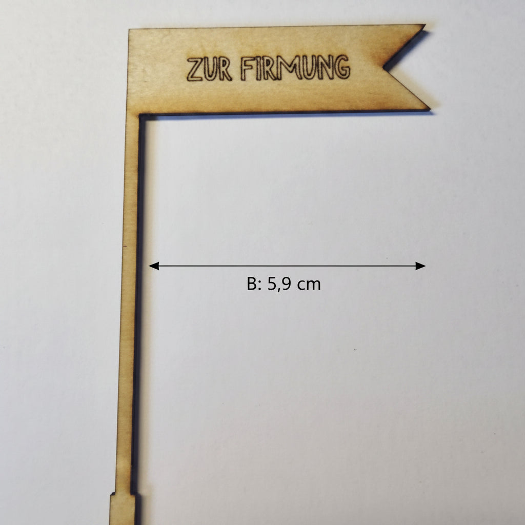 Lasercut Holzmotiv für Konfirmation als Dekoration für Dekoteller und DIY Projekte