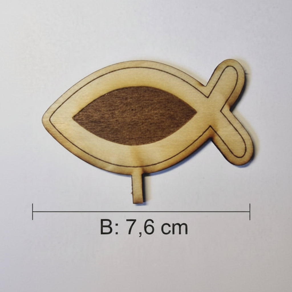 Glaubensmotiv aus Holz als Laserschnitt für Dekoteller und religiöse Dekoration