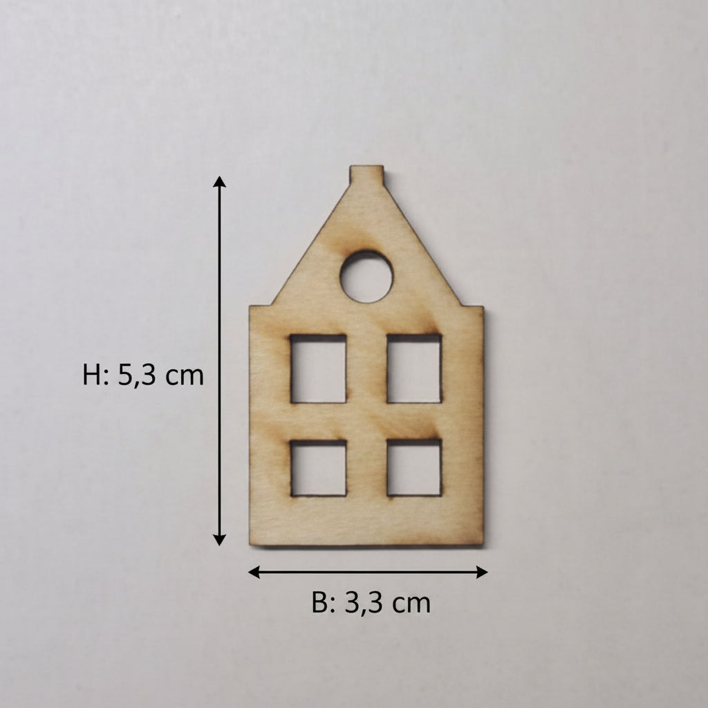 Laserschnitt Haus Motive aus Holz als dekorative Ergänzung für Ballonlicht Haus, Leuchtdeko und moderne DIY Hausdekoration