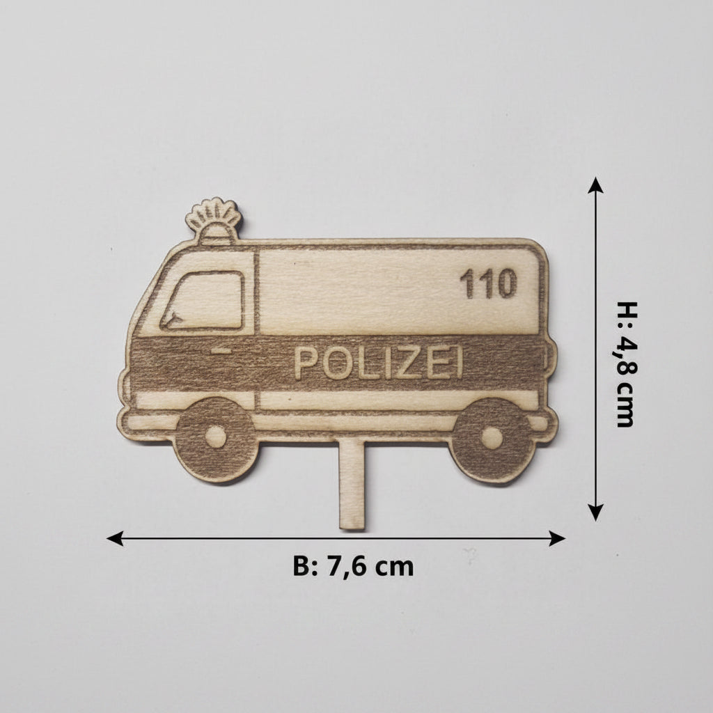 Laserschnitt Holzfahrzeuge als Kinderdeko für Geburtstagsteller, Dekoteller und liebevolle DIY Gestaltung.