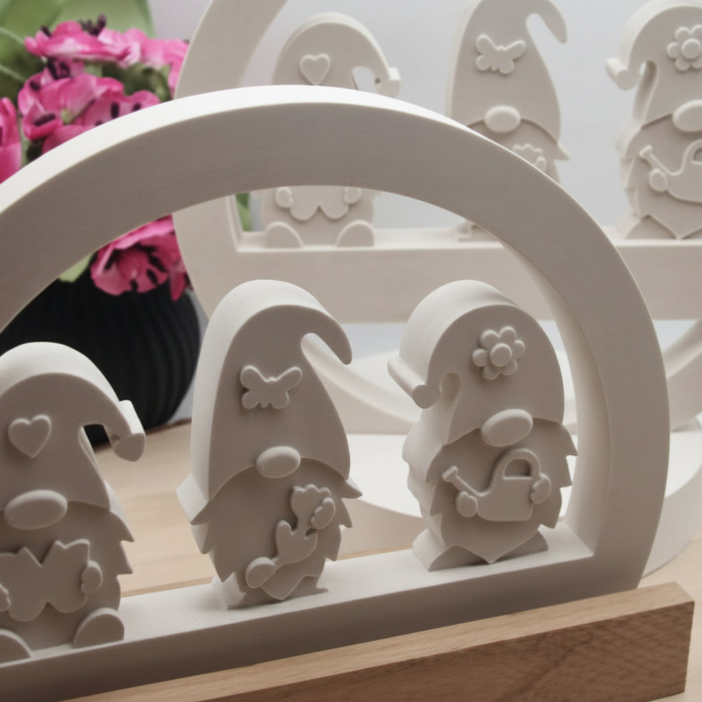 Loop Frühling Wichtel aus Raysin als fröhliche Frühlingsdekoration für Fensterbank, Regal und saisonale Wohndekoration