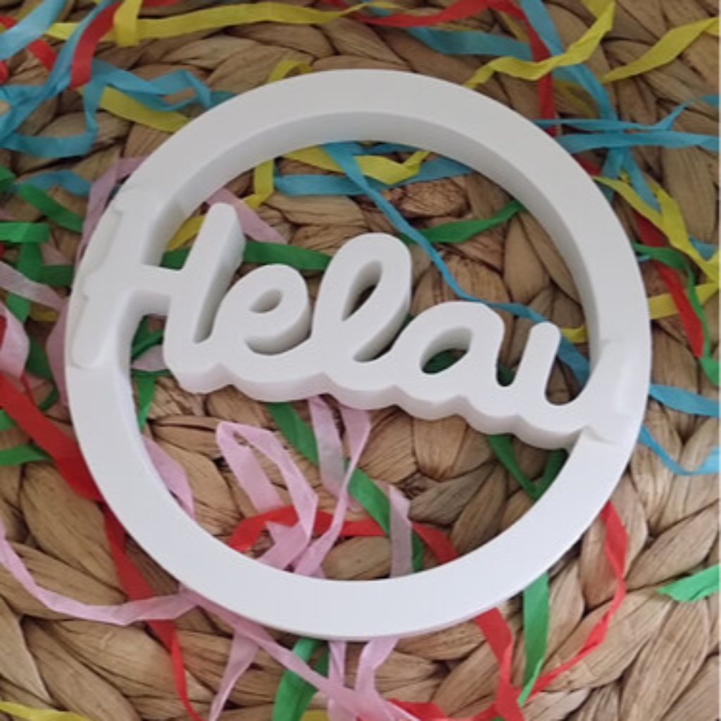 Loop Helau aus Raysin als dekorative Karnevalsdeko für Fasching, Fastnacht, Fensterbankdeko und kreative DIY Dekorationsideen