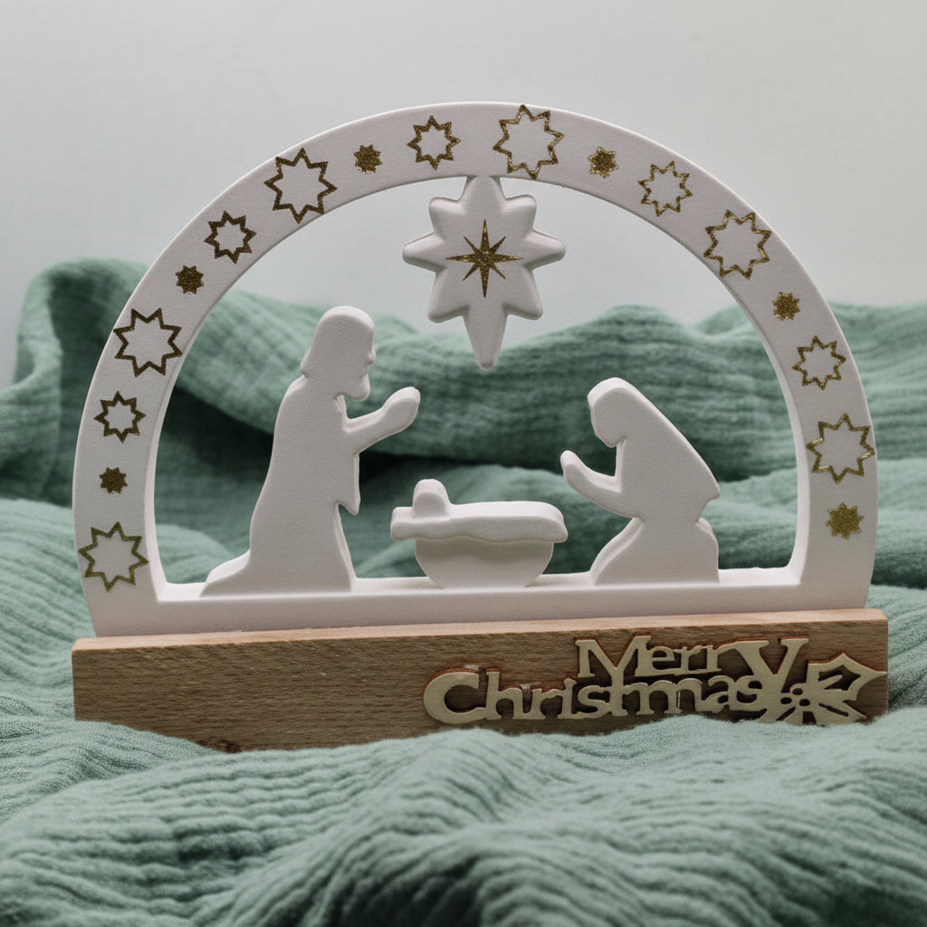 Loop Krippe Gießform aus Silikon für festliche Lichterdeko, Weihnachtsdeko und kreative Geschenkideen