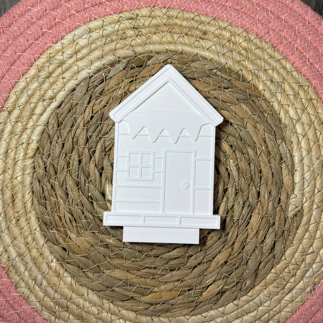 Maritimes Strandhaus als Einstecker für Serviettenständer aus Silikonform für Küsten Deko und Sommerdekoration