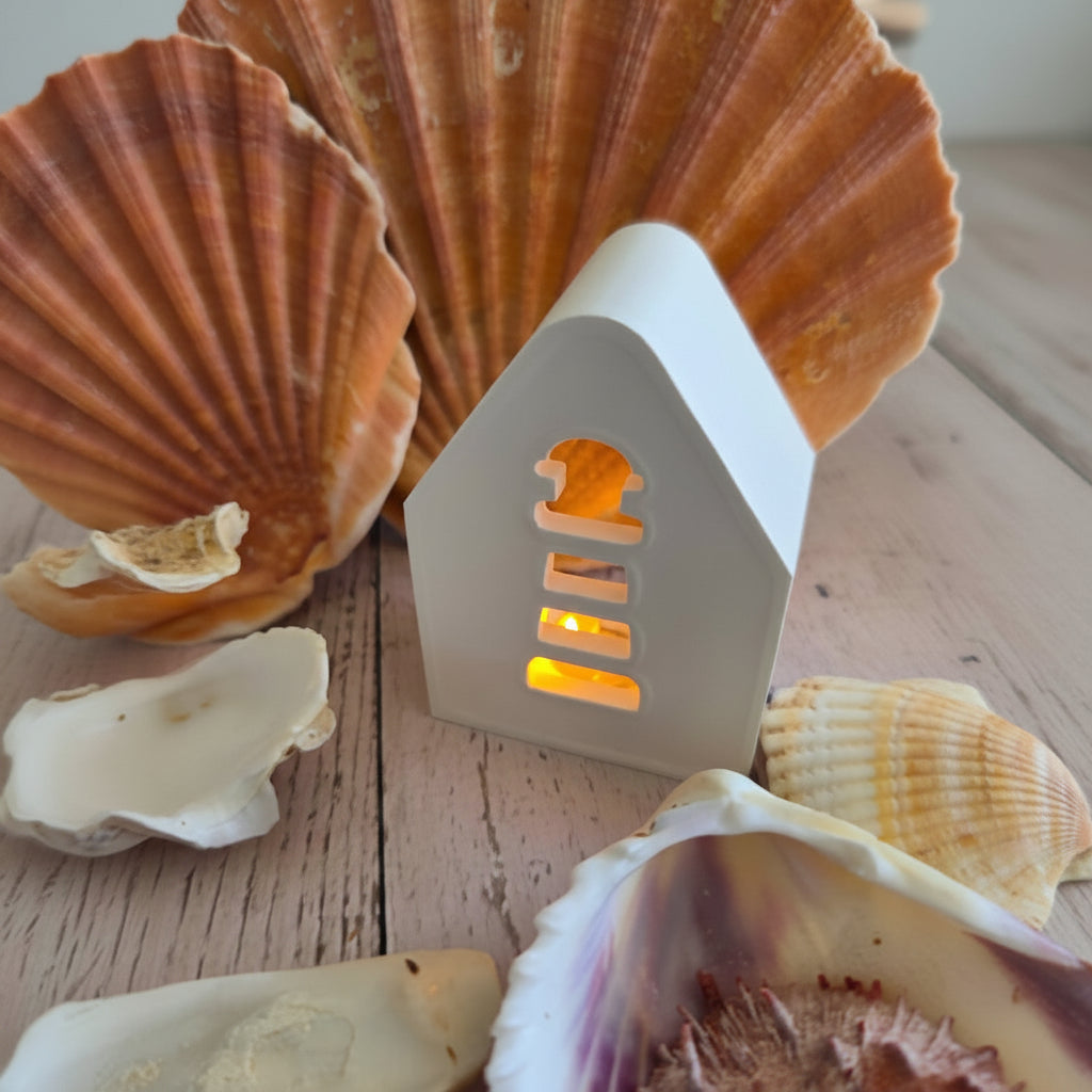 Mini Lichterhaus Leuchtturm Silikonform Gießform für maritime DIY Deko, Geschenkdeko und stimmungsvolle Wohn-Deko