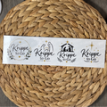 Rub-On Krippe to Go mit vier weihnachtlichen Motiven auf einem Bogen