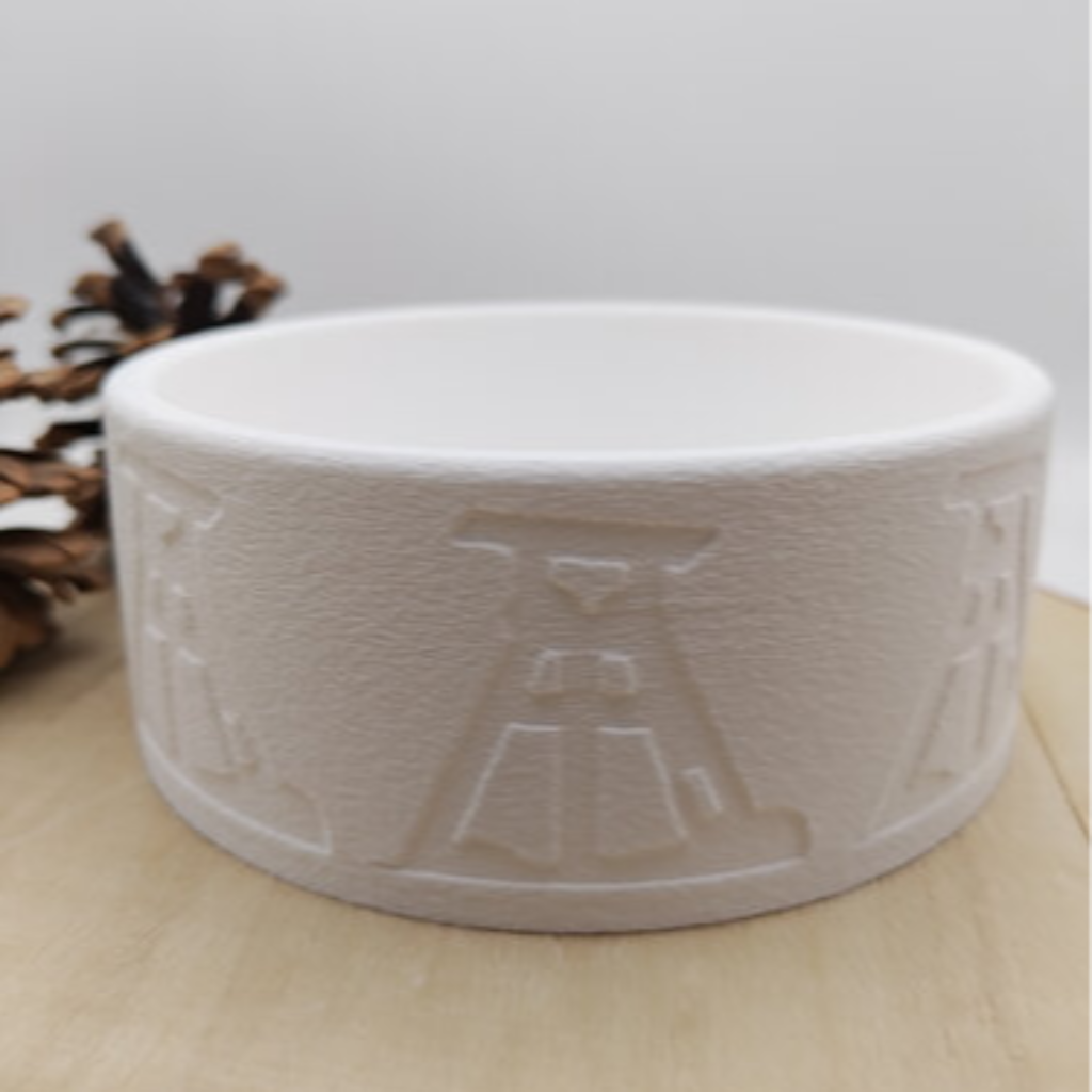 Schale mit Förderturm und Struktur aus Raysin als dekorative Ruhrpott Deko für Schmuck, Schlüssel, Kerzen und moderne Wohndekoration