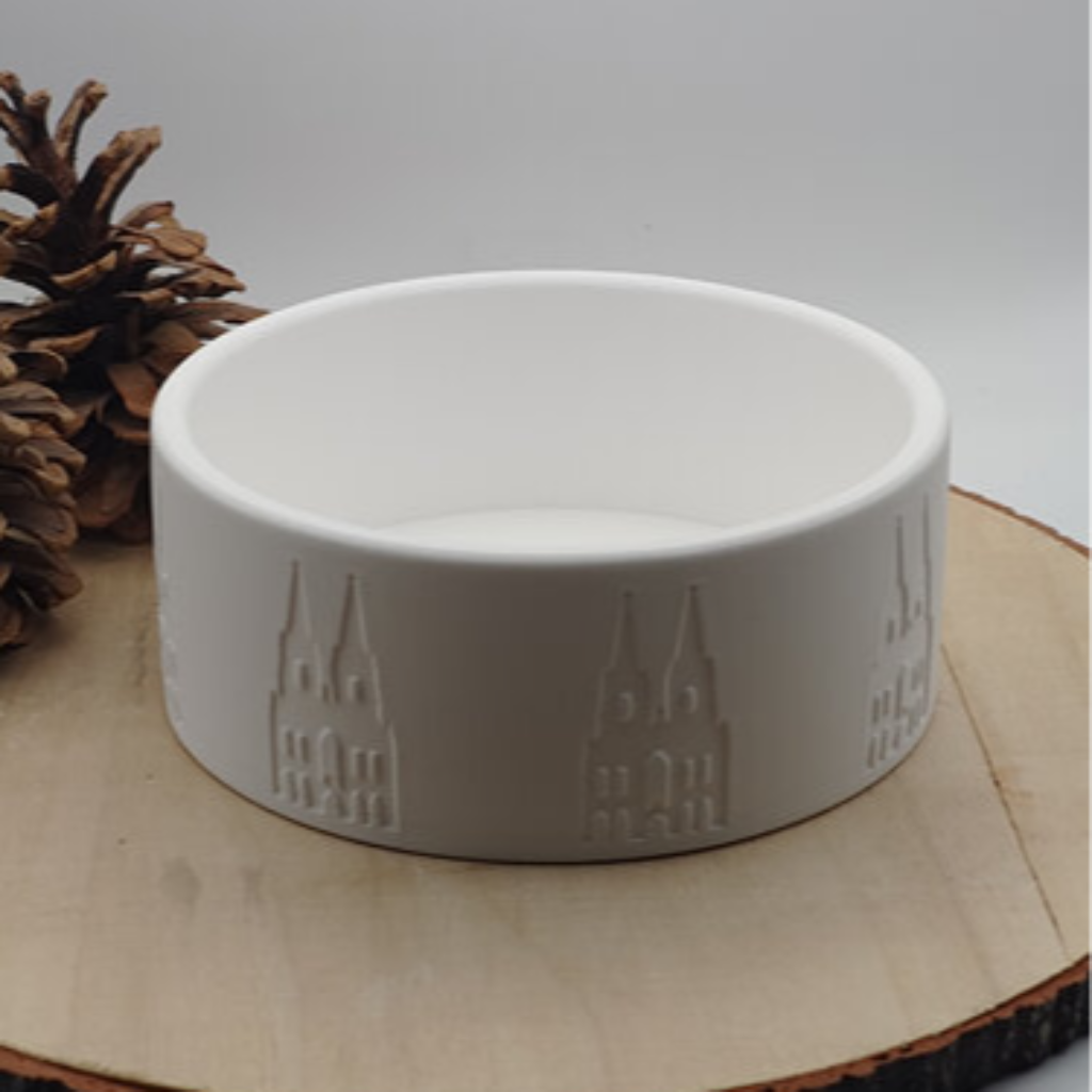 Schale mit Kölner Dom aus Raysin als dekorative Ablageschale für Schmuck, Schlüssel, Kerzen und stilvolle Köln Dekoration