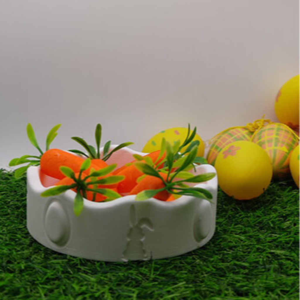 Osterschale aus Raysin als dekorative Frühlingsdeko für Ostern, Tischdeko, Fensterbank und selbstgemachte Geschenkideen