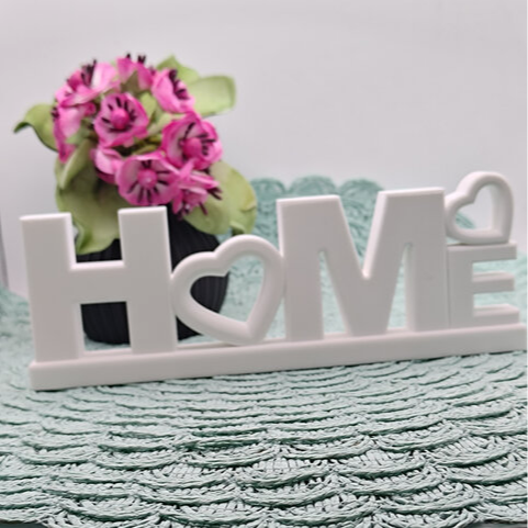 Schriftzug Home aus Raysin als moderne Wohndeko und kreative Geschenkidee
