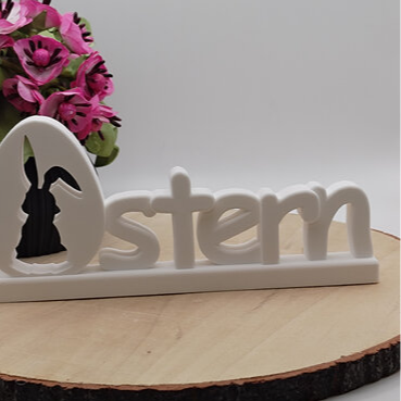 Schriftzug Ostern aus Raysin als frühlingshafte Osterdeko und kreative Geschenkidee