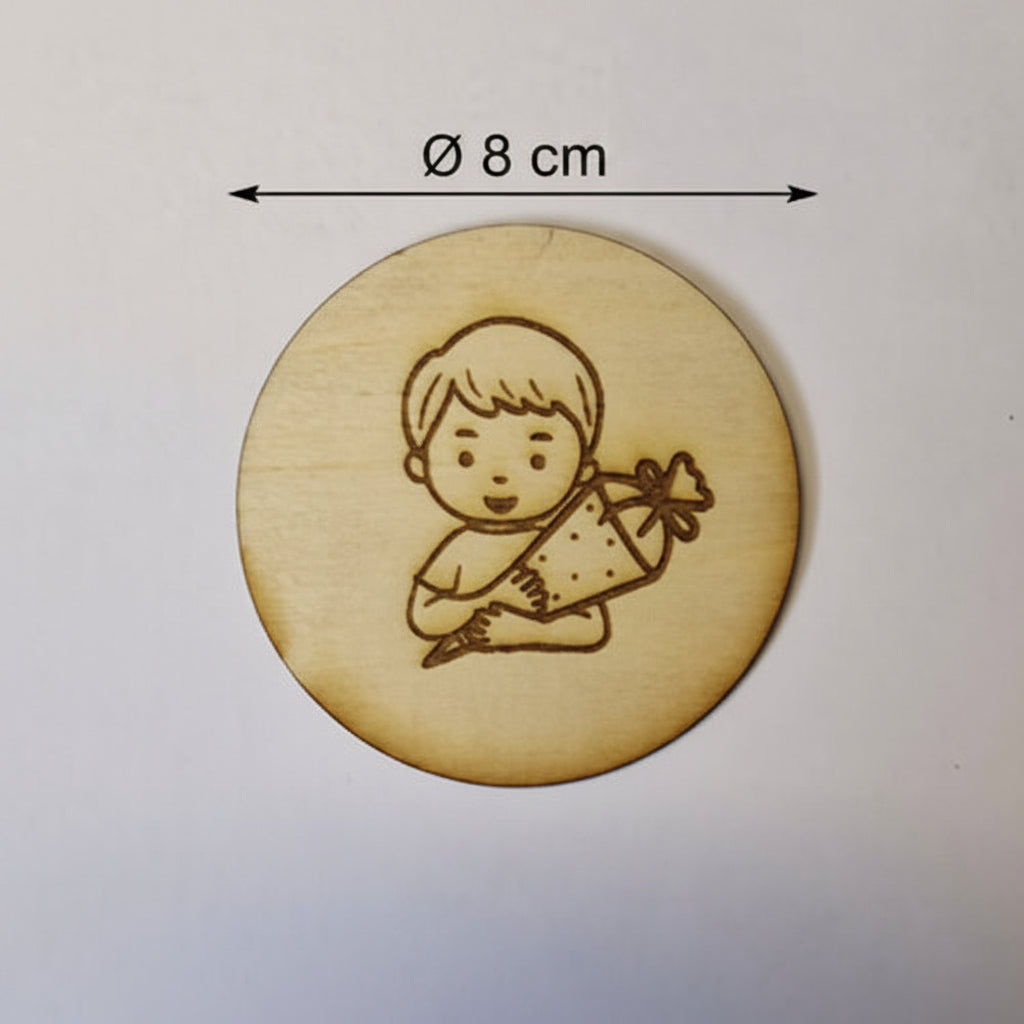Lasergeschnittene Schule Dekoration aus Holz für kreative DIY Projekte, Dekoteller und Geburtstagsteller