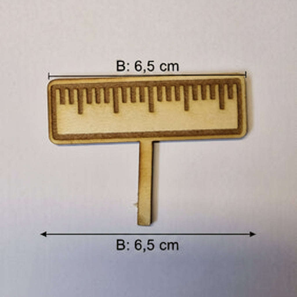 Schule Holzmotiv aus 2 mm Holz für Dekoteller und Geburtstagsteller als kreative Dekoration zur Einschulung und zum Schulanfang