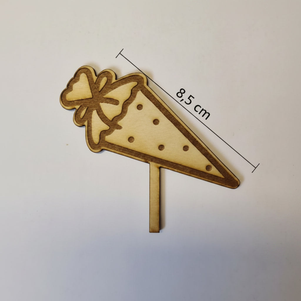 Lasercut Schule aus Holz für kreative Dekoration auf Geburtstagstellern und Dekotellern zur Einschulung