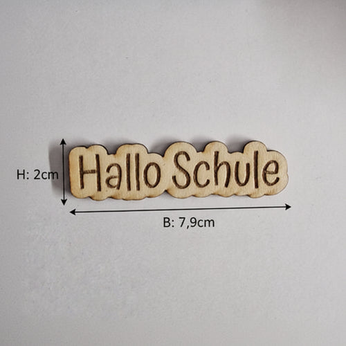 Schule Schriftzüge aus 2 mm Holz als Laserschnitt für Stift Silikonformen, Einschulung, Schuldeko und kreative Bastelprojekte