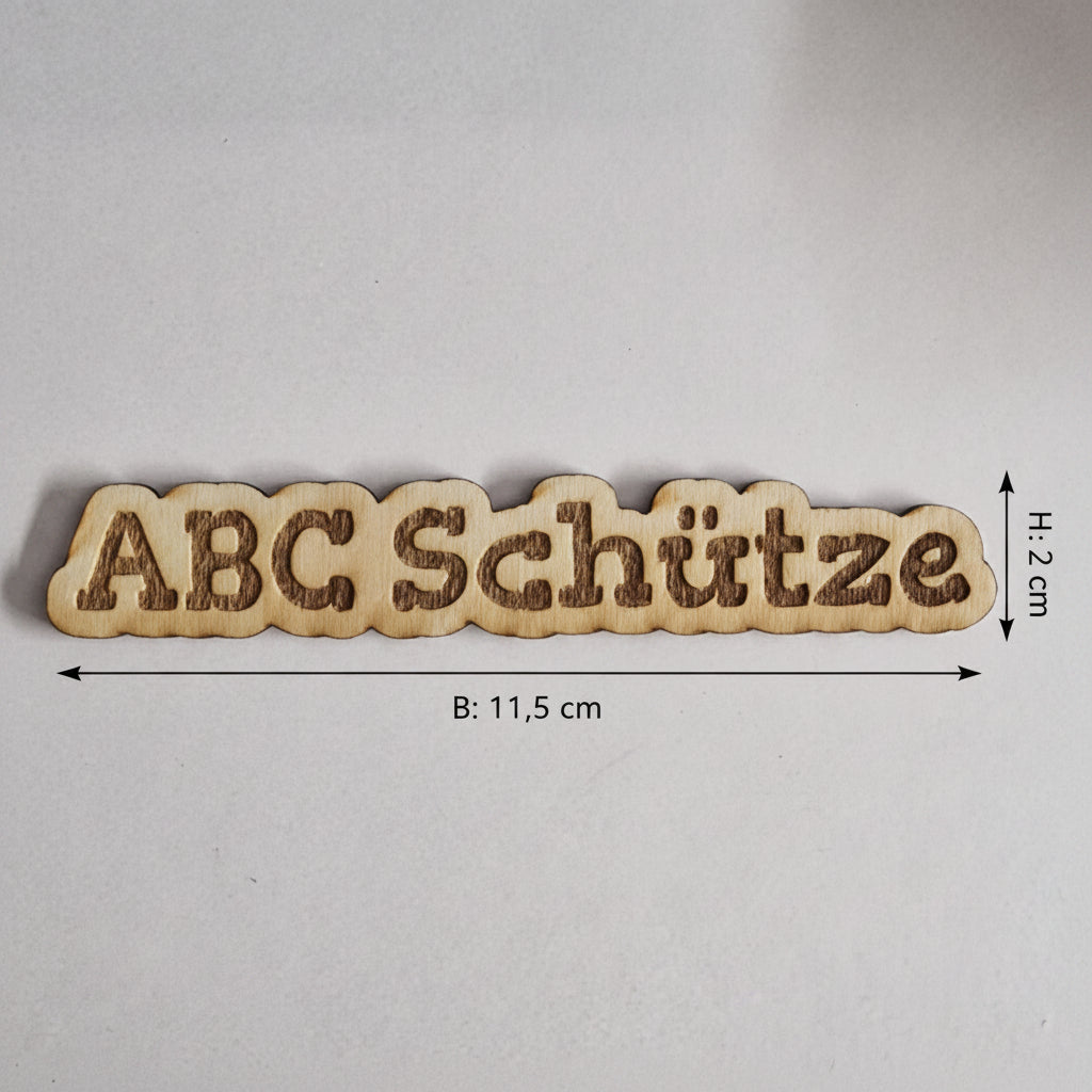 Holz Schriftzüge Schule aus 2 mm Holz als Dekoration für Einschulung, Schulanfang, Lehrergeschenke und kreative DIY Projekte