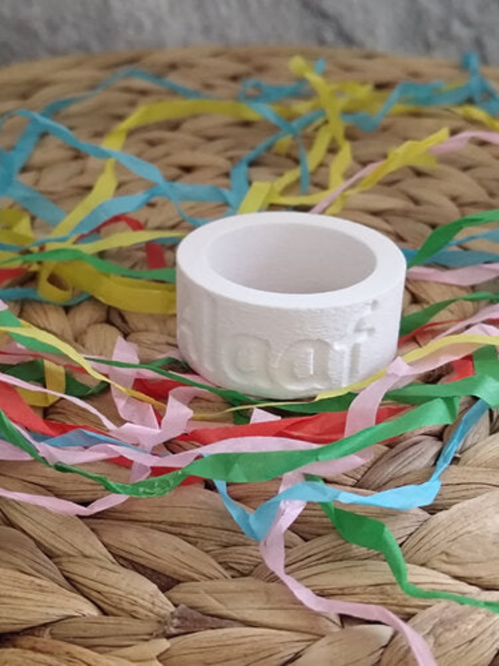 Serviettenring Alaaf aus Raysin als dekorative Tischdeko für Karneval, Köln Deko, Fasching und kreative DIY Dekorationsideen