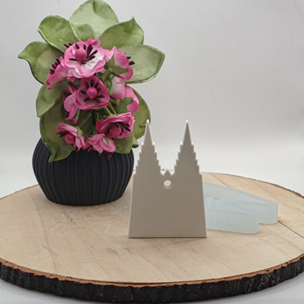 Silikonform Anhänger Kölner Dom für Raysin, Beton, Gips und Keramikpulver – dekorative Gießform für Köln Deko, Geschenkanhänger, Christbaumschmuck und kreative DIY Projekte