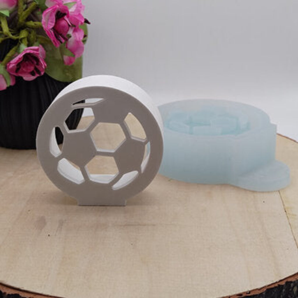 Silikonform Ballonlicht Fußball für Raysin, Beton, Gips und Keramikpulver – kreative Gießform für Fußball Deko, Vereinsdeko, Fanartikel und DIY Projekte
