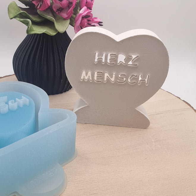 Silikonform Ballonlicht Herz Herzmensch für Raysin, Beton, Gips und Keramikpulver – liebevolle Gießform für selbstgemachte Geschenke und besondere Dekoration
