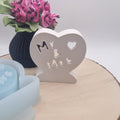 Silikonform Ballonlicht Herz Mr and Mrs für Raysin, Beton, Gips und Keramikpulver – elegante Gießform für Hochzeitsdekoration und selbstgemachte Geschenkideen