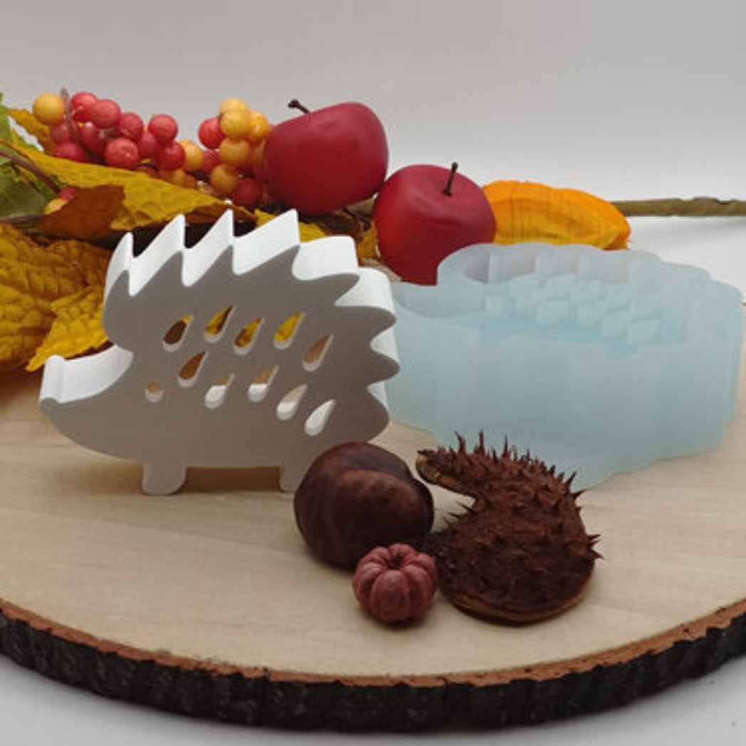 Silikonform Ballonlicht Igel für Raysin, Beton, Gips und Keramikpulver – dekorative Gießform für Herbstdeko, Tierdeko und kreative DIY Projekte