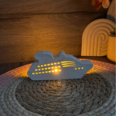 Silikonform Ballonlicht Kreuzfahrtschiff für maritime DIY Lichtdeko, kreative Geschenkideen und dekorative Gießprojekte.