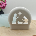 Silikonform Ballonlicht Schneekugel Krippe im Set für Raysin, Beton, Gips und Keramikpulver – festliche Gießform für Weihnachtsdeko mit Krippenmotiv