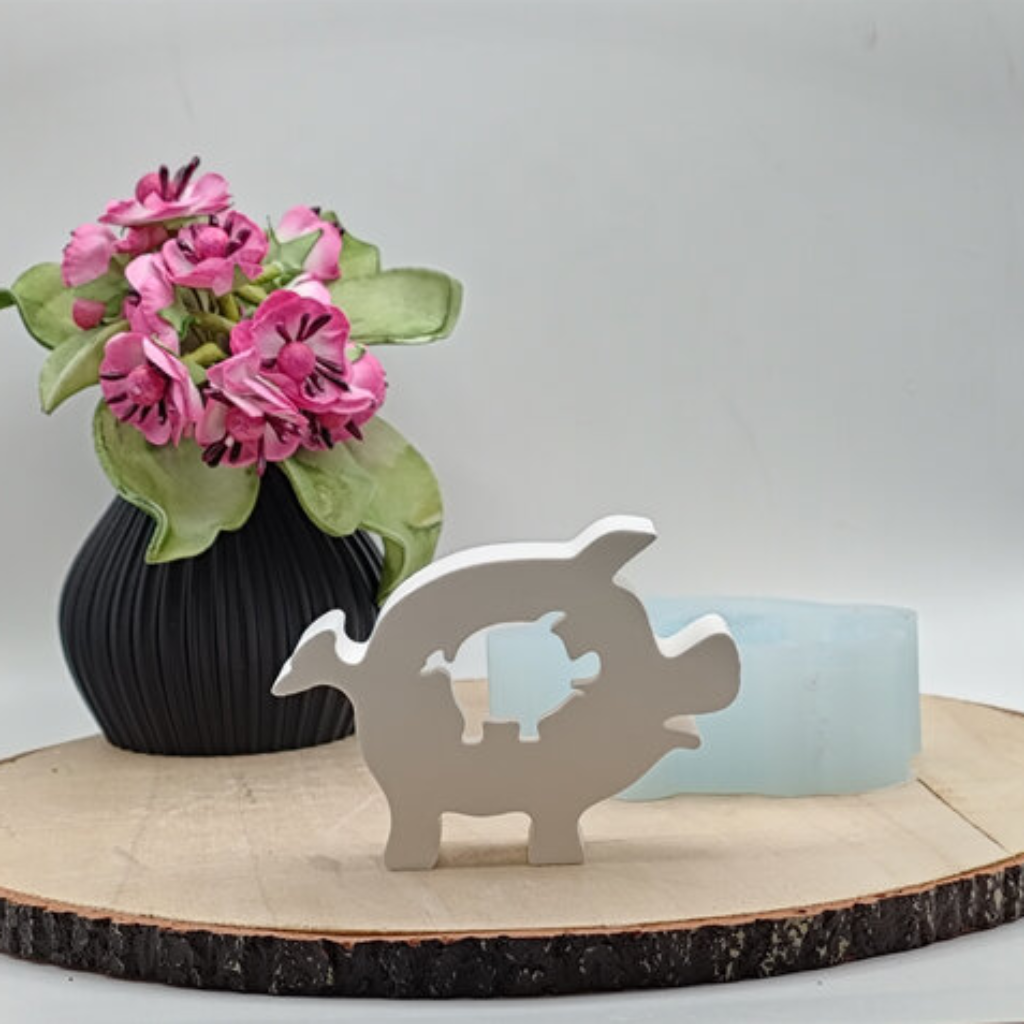 Silikonform Ballonlicht Schwein Motiv Schwein für Raysin, Beton, Gips und Keramikpulver – dekorative Gießform für Glücksbringer, Bauernhof Deko und kreative DIY Projekte
