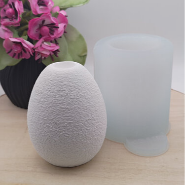 Silikonform Gießform Ballonlichthalter Ei mit Struktur zum Gießen von kreativer Osterdeko aus Raysin, Beton oder Gips