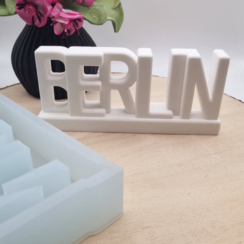 Silikonform Berlin Skyline für Raysin, Beton, Gips und Keramikpulver – dekorative Gießform mit bekannten Wahrzeichen der Hauptstadt für moderne Stadtdeko und kreative DIY Projekte