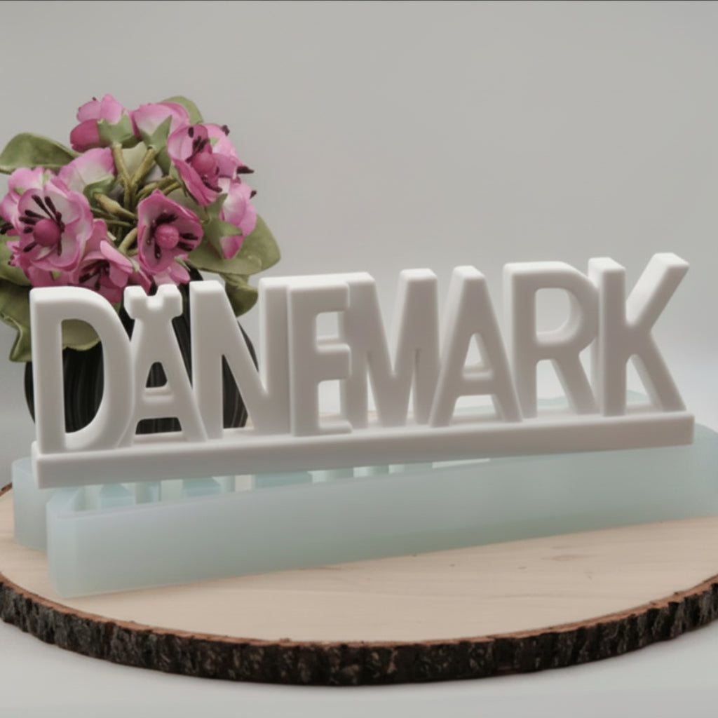 Silikonform Dänemark Skyline für Raysin, Beton, Gips und Keramikpulver – dekorative Gießform mit Dänemark Motiv für Heimatdeko, Reisedeko, Urlaubsdeko und kreative DIY Projekte