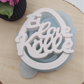 Silikonform Gießform Ei love Kölle zum Gießen von kreativer Osterdeko aus Raysin, Beton oder Gips