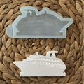 Silikonform Einschieber Kreuzfahrtschiff zum Gießen mit Raysin, Beton, Gips oder Keramikpulver für maritime DIY Deko und Lichtdeko.