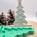 Silikonform Gießform Einschieber Tannenbaum zum Gießen von kreativer Weihnachtsdeko aus Raysin, Beton oder Gips