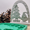 Silikonform Gießform Einschieber Wichtel zum Gießen von kreativer Weihnachtsdeko aus Raysin, Beton oder Gips
