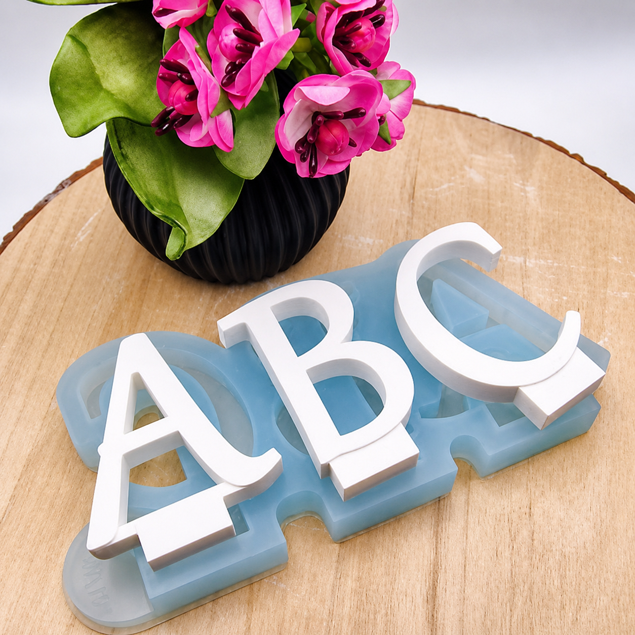 Silikonform Einstecker ABC für Raysin, Beton, Gips und Keramikpulver – dekorative Gießform für Schule, Einschulung, Lehrergeschenke und kreative DIY Projekte