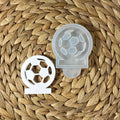 Silikonform Einstecker Fußball für Raysin, Beton, Gips und Keramikpulver passend für Serviettenständer und Fußball Dekoration