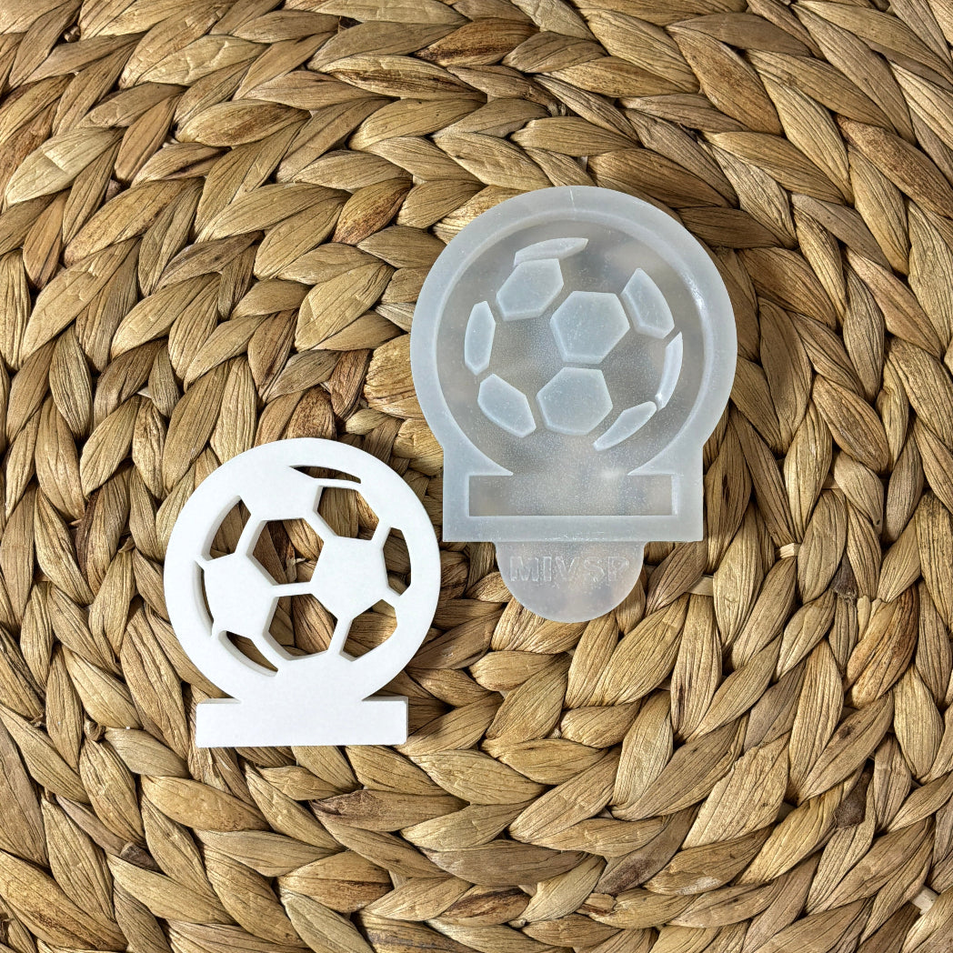 Silikonform Einstecker Fußball für Raysin, Beton, Gips und Keramikpulver passend für Serviettenständer und Fußball Dekoration