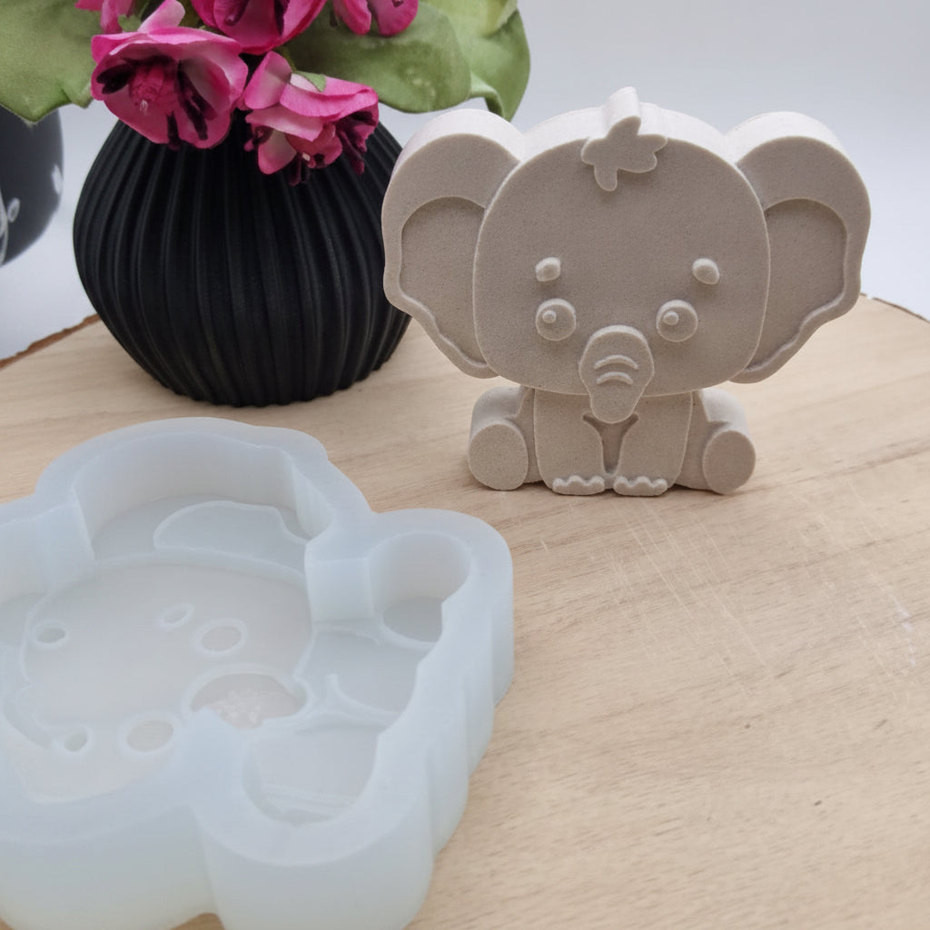 Silikonform Elefant für Raysin, Beton, Gips und Keramikpulver – dekorative Gießform für Tierdeko, Kinderzimmerdeko, Safari Deko und kreative DIY Projekte