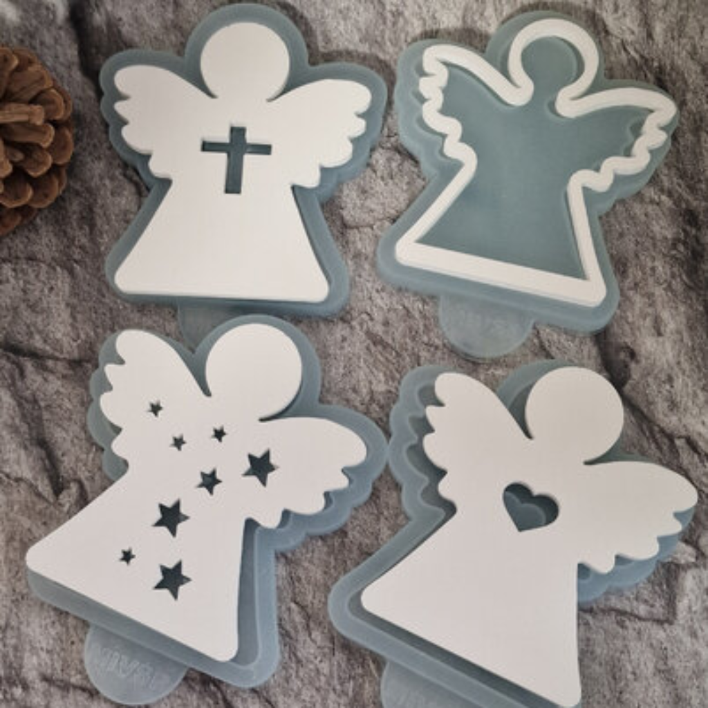 Silikonform Gießform Ballonlicht Engel Vorderseiten Set kaufen für DIY Gießen mit Raysin Beton Gips Keramikpulver und Resin Engel Ballonlicht Deko