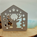Silikonform Gießform Ballonlicht Haus Elch kaufen für DIY Gießen mit Raysin Beton Gips Keramikpulver und Resin weihnachtliche Elch Deko
