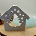Silikonform Gießform Ballonlicht Haus Tannenbaum kaufen für DIY Gießen mit Raysin Beton Gips Keramikpulver und Resin weihnachtliche Haus Deko