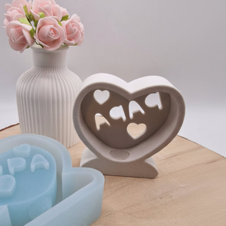 Gießform Ballonlicht Herz Papa aus Silikon für DIY Geschenkideen, Vatertagsdeko und stimmungsvolle Lichtobjekte aus Raysin oder Beton.