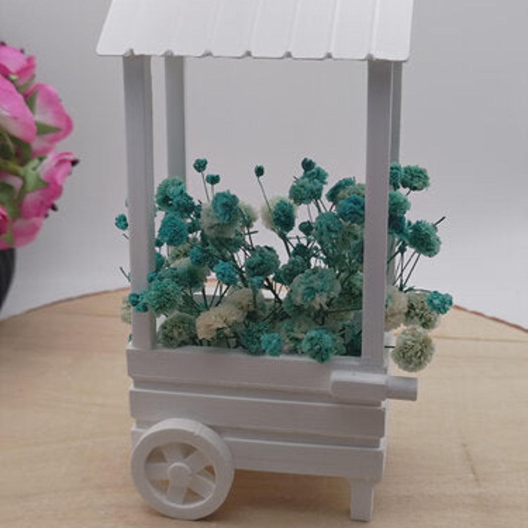 Silikonform Gießform Blumenwagen kaufen für DIY Gießen mit Raysin Beton Gips Keramikpulver und Resin dekorativer Blumenwagen für Garten und Deko