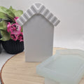 Silikonform Gießform Haus Nr 2 einzeln kaufen für DIY Gießen mit Raysin Beton Gips Keramikpulver und Resin dekoratives Haus für Deko und Geschenkideen