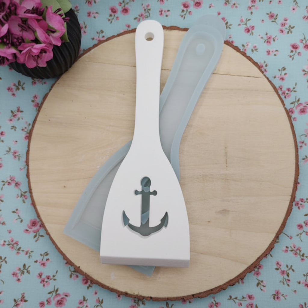 Silikonform Gießform Pfannenwender Anker kaufen für DIY Gießen mit Raysin Beton Gips Keramikpulver und Resin maritime Küche Deko Anker Design