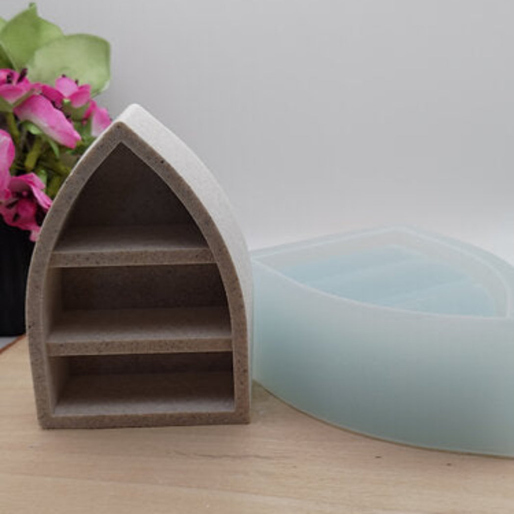Silikonform Gießform Regal kaufen für DIY Gießen mit Raysin Beton Gips Keramikpulver und Resin dekoratives Regal für Mini Deko und Wohnaccessoires