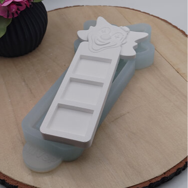 Silikonform Gießform Schokohalter Clown geneigter Kopf kaufen für Raysin Beton Gips Keramikpulver DIY Schokolade Halter Karneval Deko und Geschenkidee